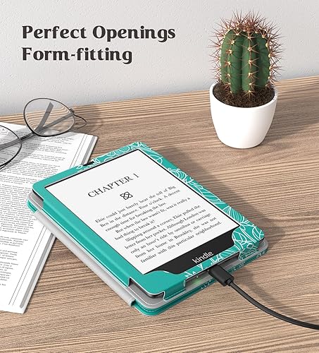 Miniatura 8 de MoKo - Funda para Kindle Paperwhite de 7"6.8" (1112 generación) y Kindle Colorsoft Signature Edition, funda delgada de poliuretano con encendido y