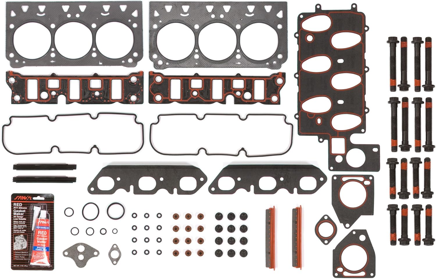 Evergreen HSHB8-10438 Cylinder Head Gasket Set Head Bolt