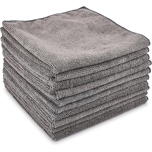 Microfiber Cloth 10 pcs 40x40 cm 350 GSM Grey