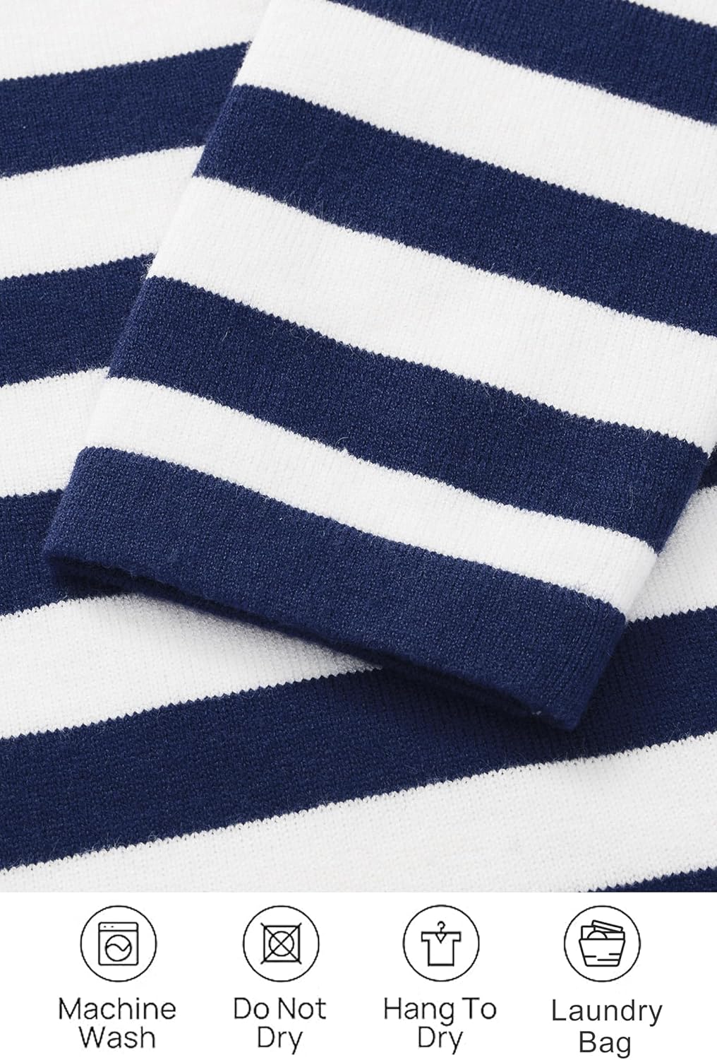 Newshows Women's Winter Sweater Dress 2025 Striped Long Sleeve Lapel Collar Chunky Knit Slouchy Oversized Fall Sweaters - Image 8