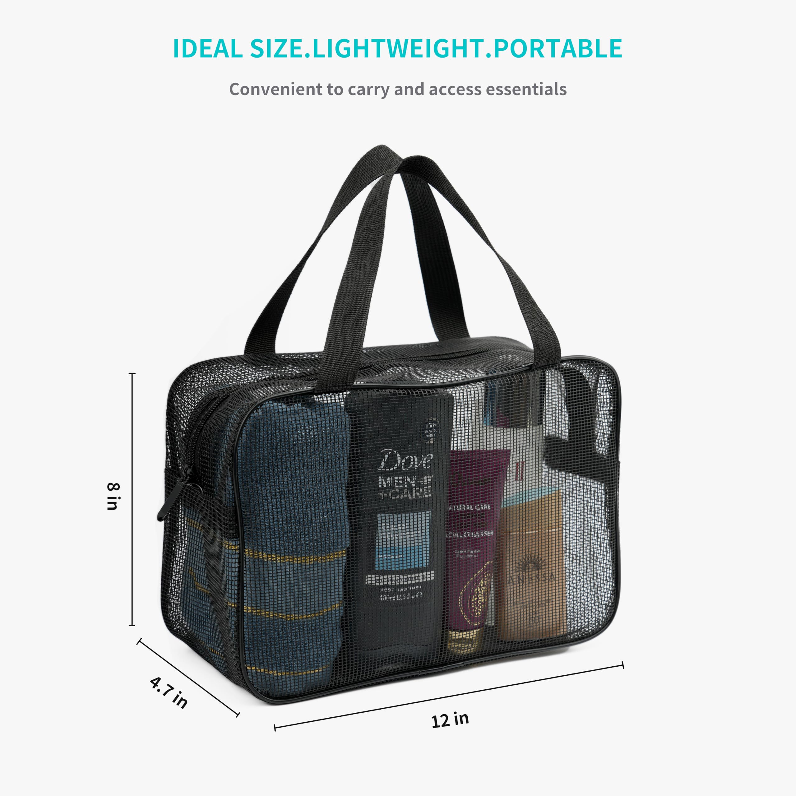 REDSINDA Mesh Shower Caddy - Travel & Gym Bag -15