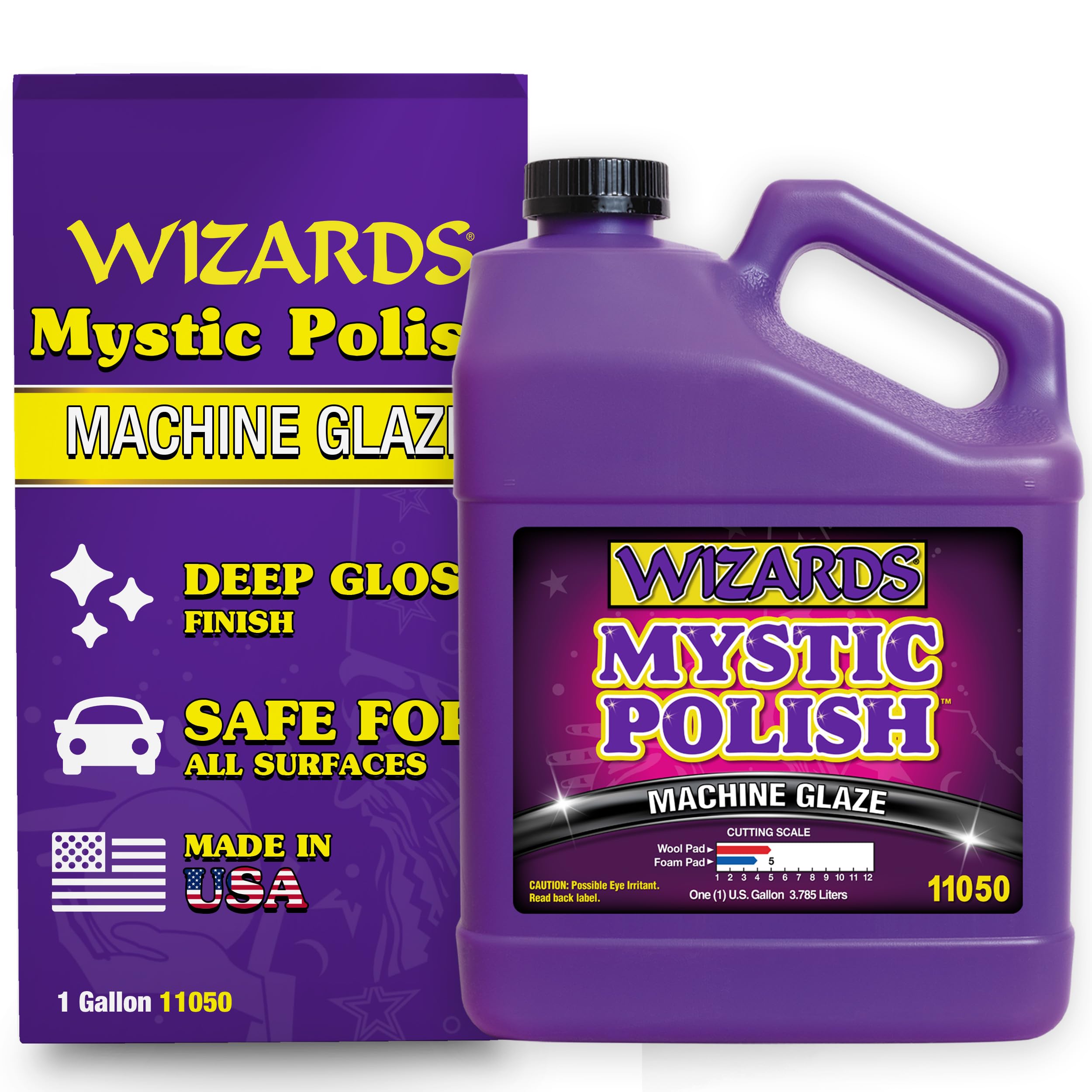 Wizards Mystic Polish Machine Glaze - Cutting Compound and Polish with Smart Abrasive Technology - Professional Car Scratch Remover - Water-Based
