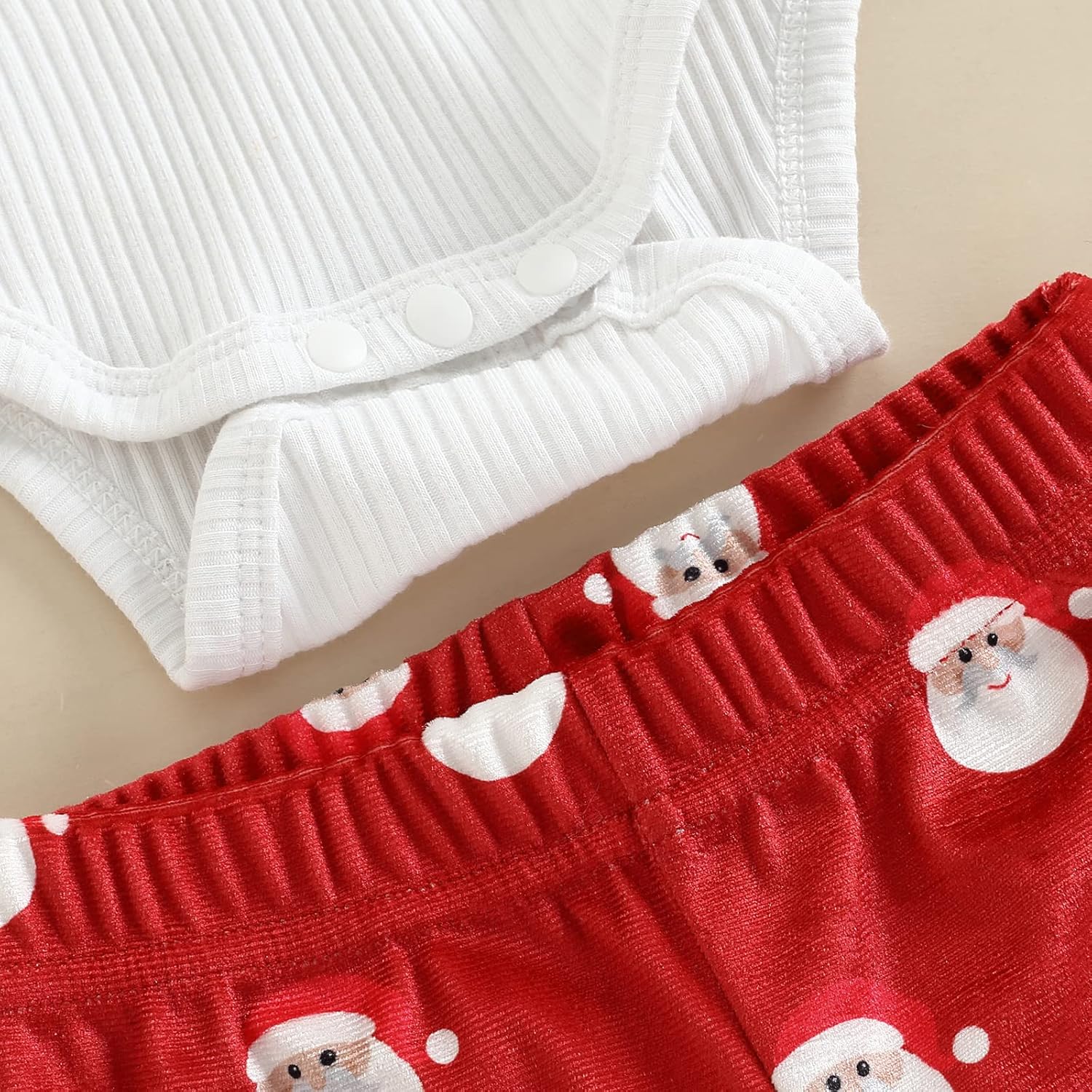 Baby Girl My 1st Christmas Outfits Letter Long Sleeve Romper Tops+Bell Bottom Pants+Headband 3 Pcs Clothes Set - Image 5