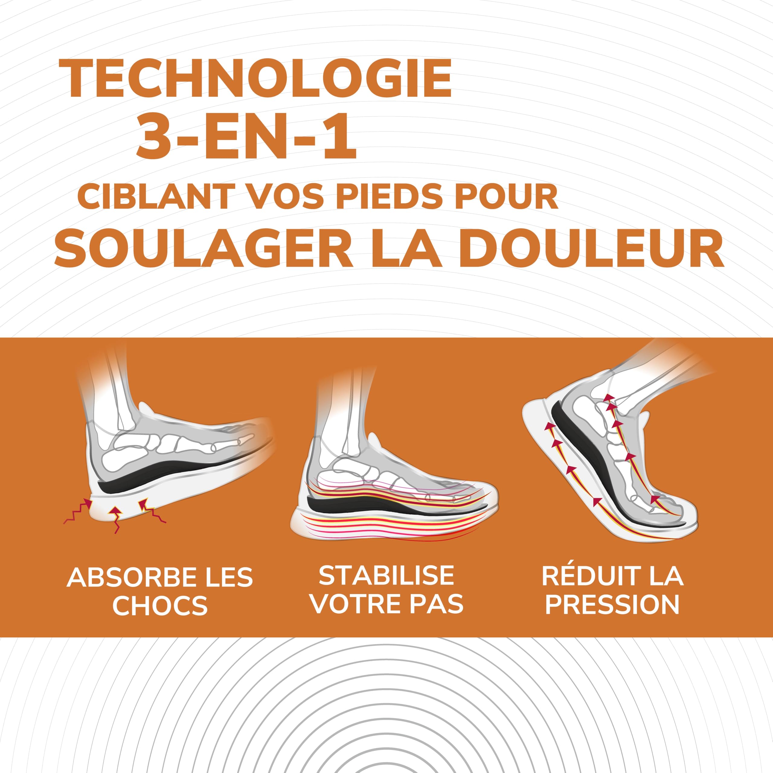 Dr. Scholl's In-Balance Semelles Orthopédiques Homme & Femme pour Soulager les Douleurs au Bas du Dos avec Soutien Optimal de la Voûte Plantaire et Répartition de la Pression, Taille 42,5-45 - 1 paire