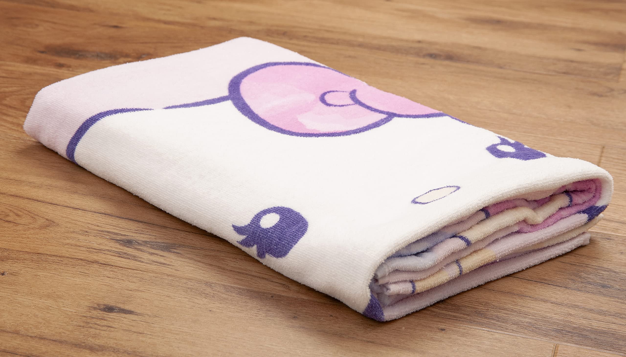 Herding Hello Kitty chusta welurowa, 75 x 150 cm, 100% bawełna/welur, różowa