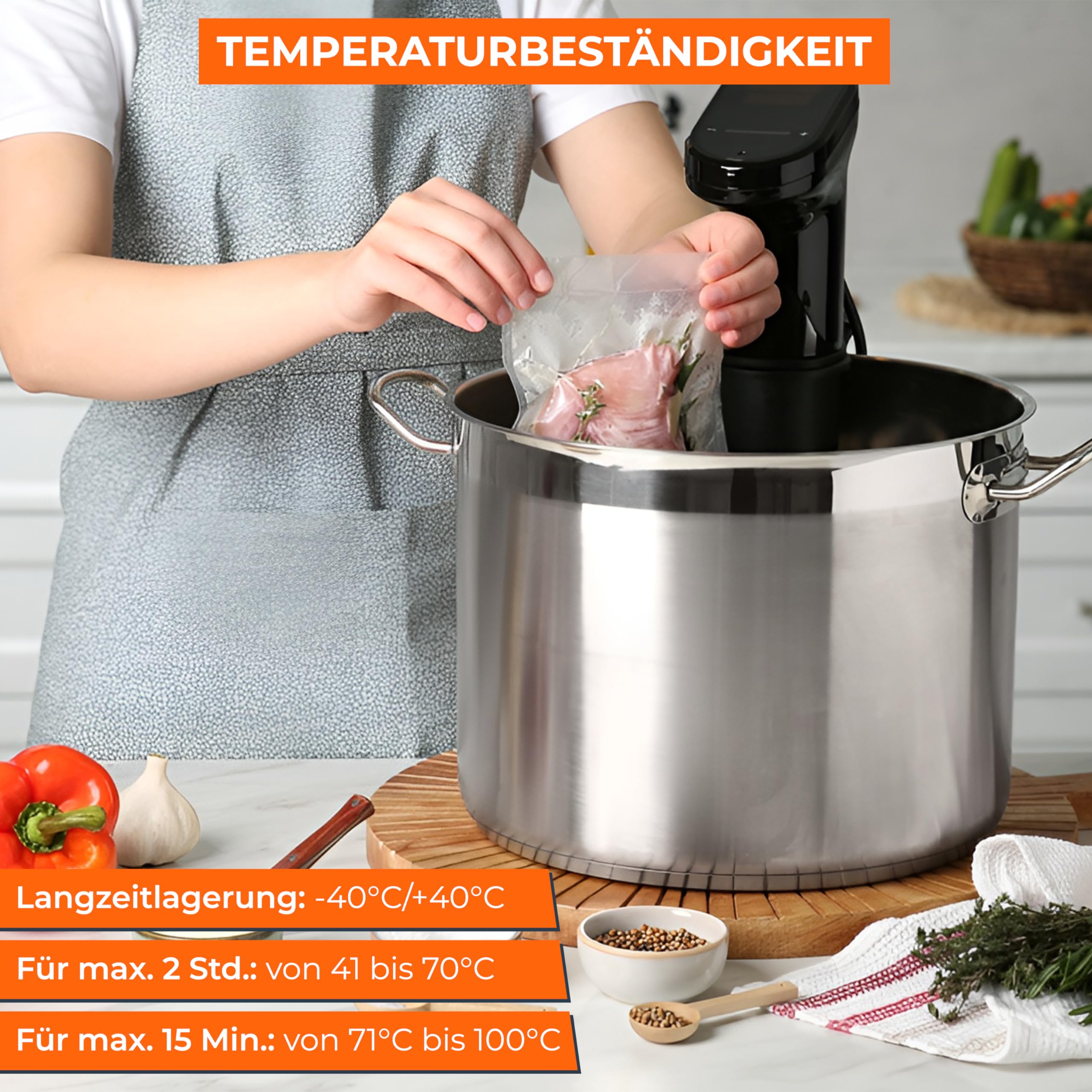Profi-Vakuumierbeutel für alle Geräte - mit 170µm extra stark und reißfest - 17,5x25 cm - Wabenstruktur - BPA-Frei - Aromafest - 1000 Stück