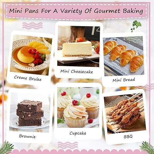 Miniatura 7 de LNYZQUS Mini moldes para pan con tapas, 100 unidades, mini moldes rectangulares de papel de aluminio de 6.8 onzas para hornear, moldes desechables