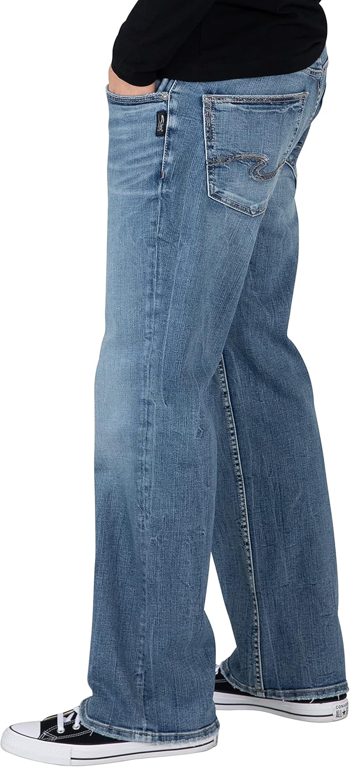 Silver Jeans Co. Men's Craig Classic Fit Bootcut Jeans-Legacy 40W x 32L Medium Eco Fabric