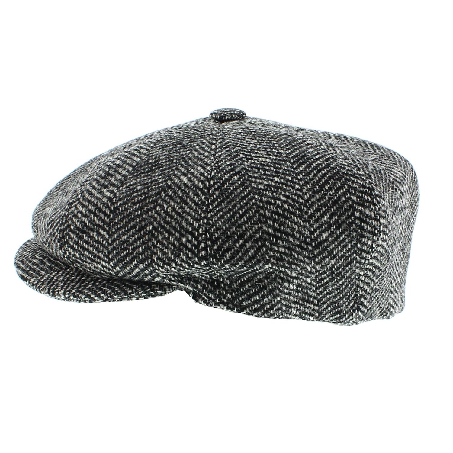 votrechapeau - Herringbone Cap - Wool - Bottoli - Grey - Head Circumference 60, grey, 60