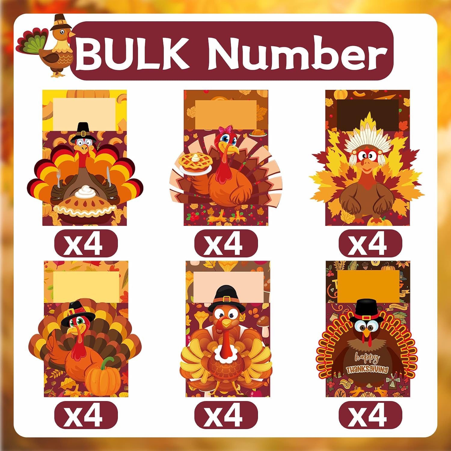 Thanksgiving Table Decorations, Thanksgiving Tableware Cutlery Holder Decor image 2