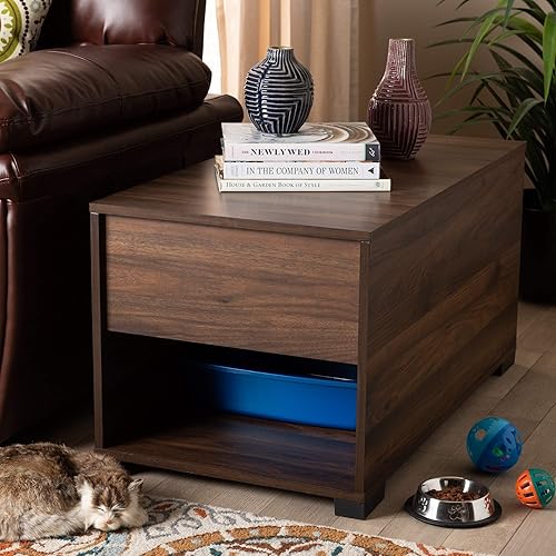 Unknown1 - Cubierta para caja de arena para gatos (madera), color marrón