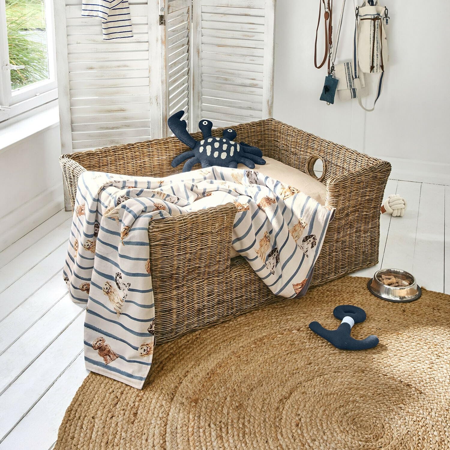 Loberon Haustierkorb Knuddo, braun/Creme
