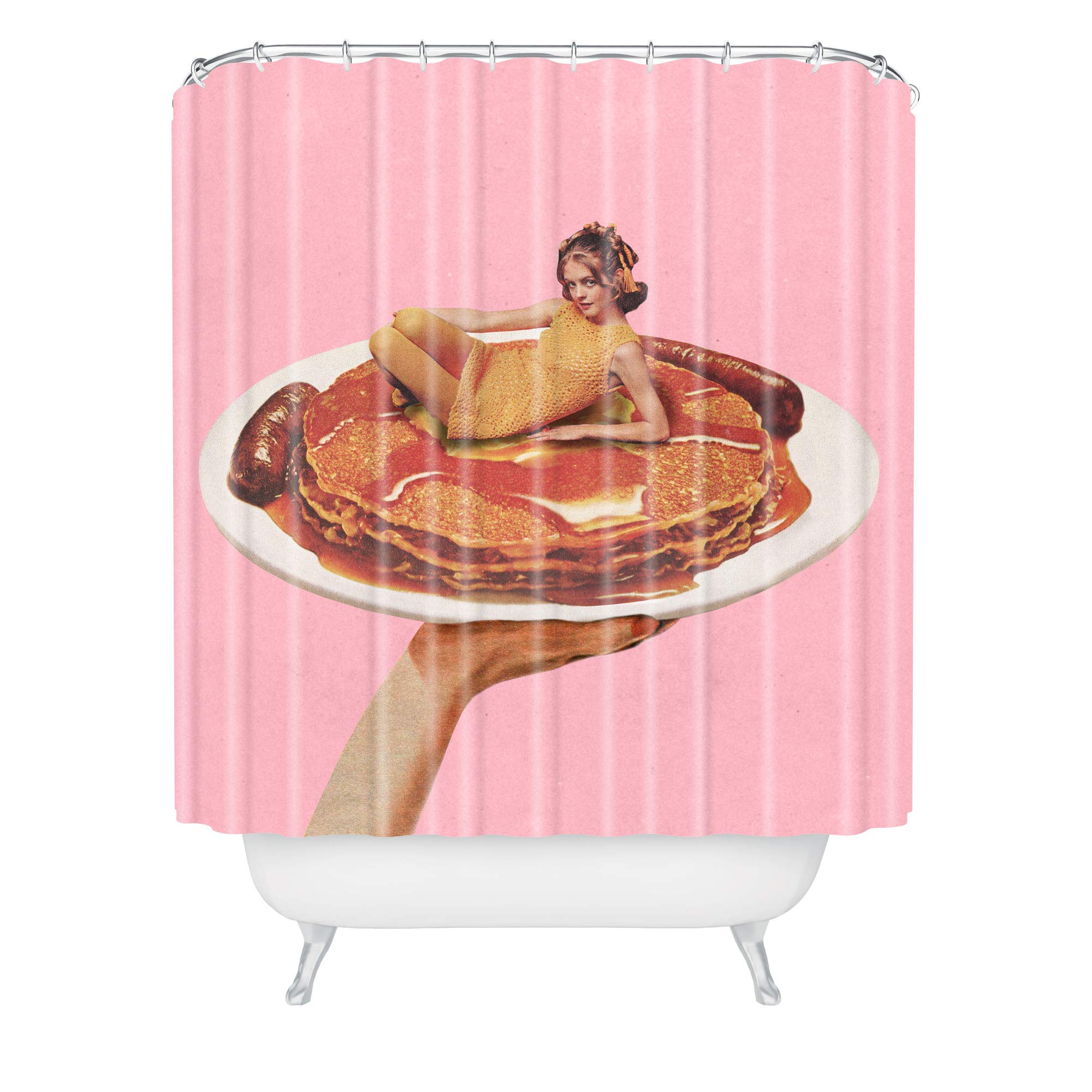 Society6 Short Stack Julia Walck Shower Curtain, 72" x 69", Pink
