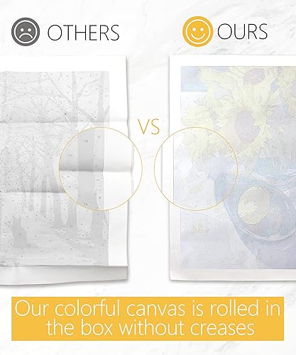 Miniatura 4 de Slody Pintura por números para adultos, lienzo de rosas, obras de arte de arte de bricolaje, pintura acrílica por números, kits sobre lienzo