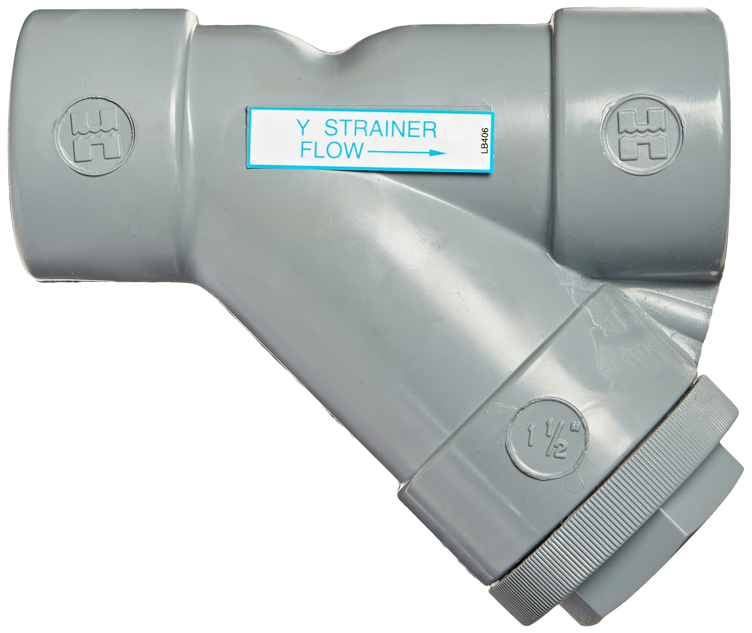 Hayward YS20150T 1-1/2-Inch Threaded CPVC Plastic Y-Strainer with FPM O-ring Seals