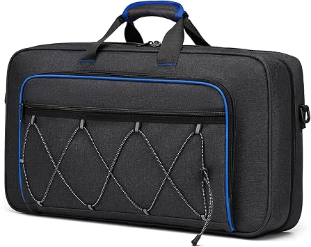 DDJ-FLX4/DDJ 400/DDJ REV1 DJ Bag, Padded DJ Controller Crossbody Bag with 4 Pockets - Fits 15.6" Laptop Cable DJ Mixer Case with Adjustable Shoulder Strap for DJ Equipment