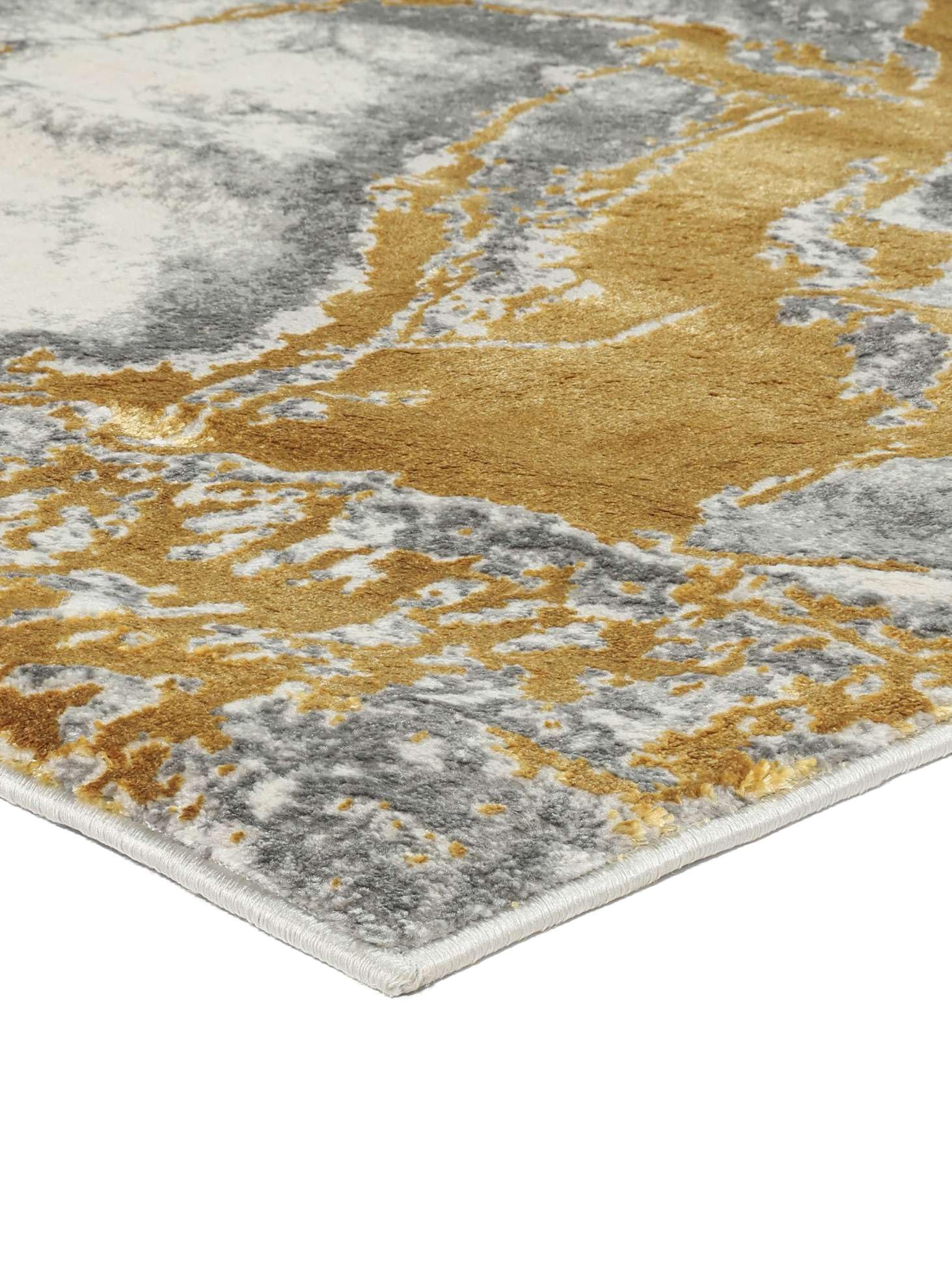 RugVista Antonie Tapis, 200 x 300 cm, Clair Gris/Doré