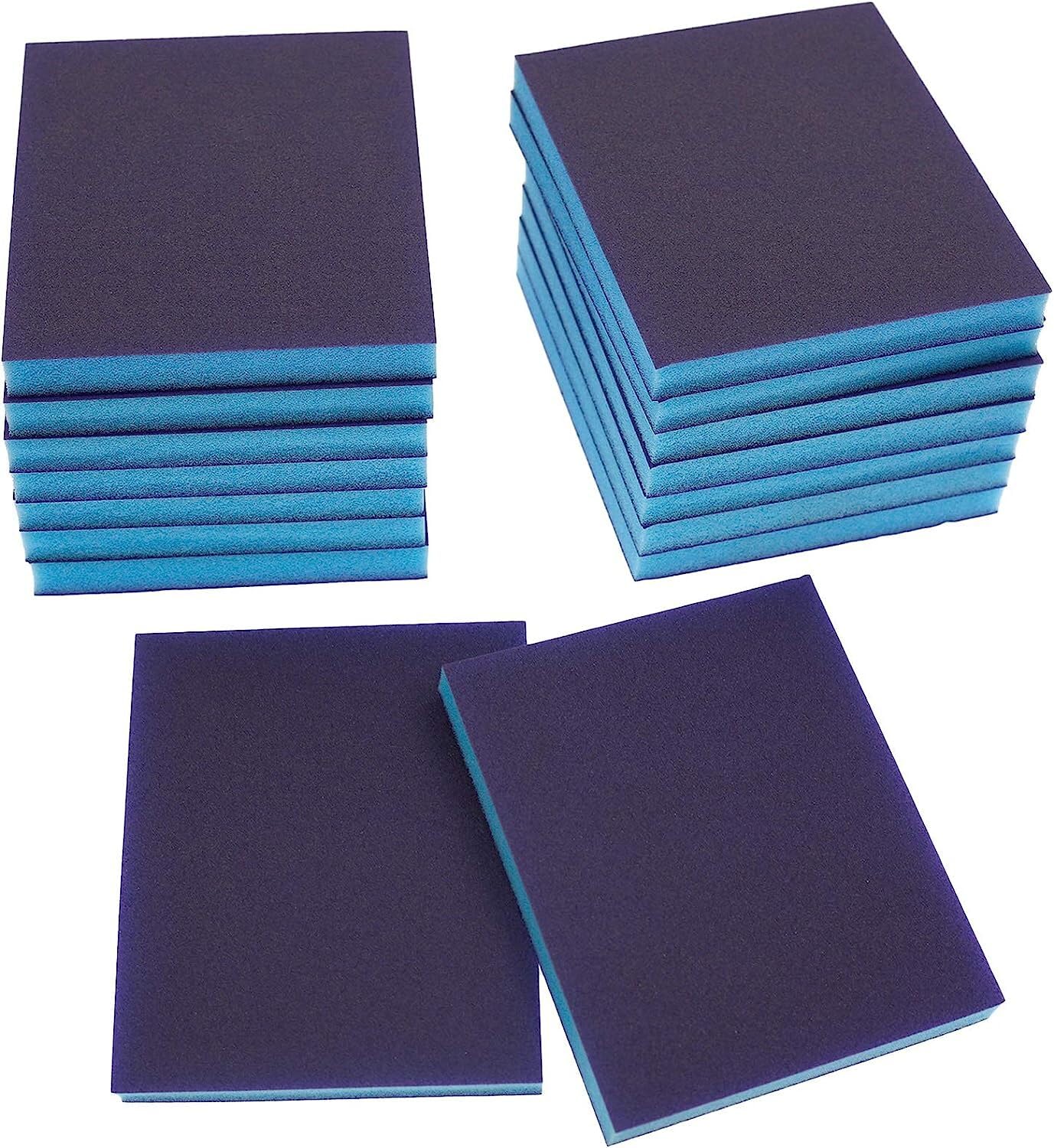 10 Pcs Sanding Sponge, 240-320 Grit Sanding Block, Washable and Reusable Diy Sanding and Polishing Elastic Sponge Sand
