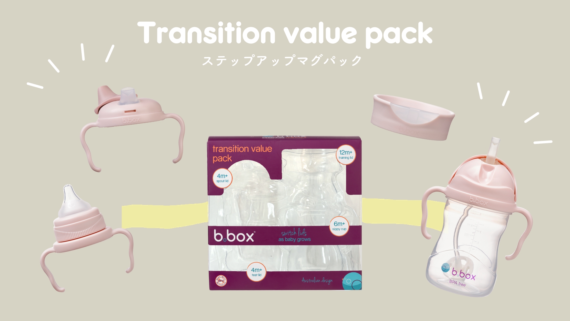 Amazon.co.jp: b.box(ビーボックス) ストローマグセット シッピー