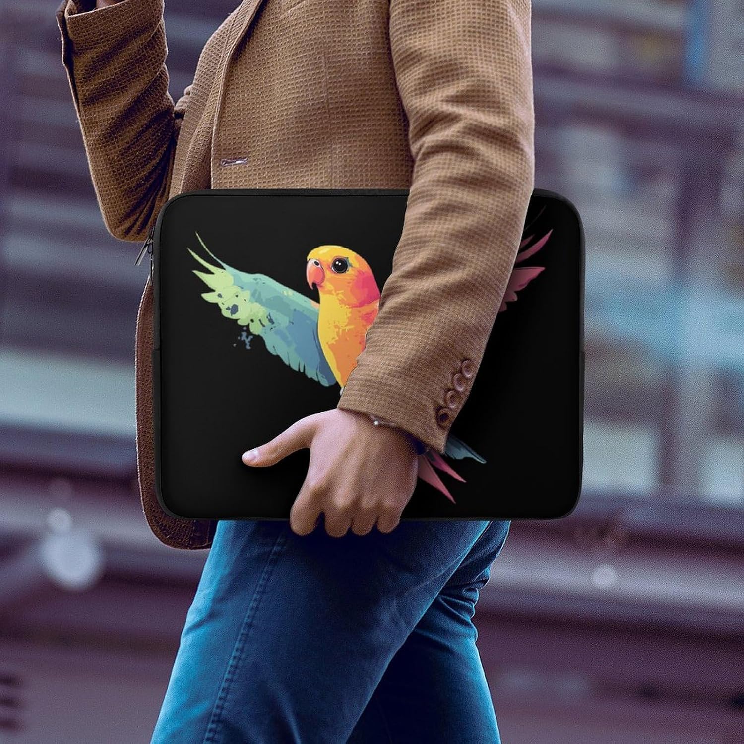 Colorful Lovebird Fashion Laptop Bag Carrying Briefcase Computer Sleeve for Notebook Ultrabook image 5