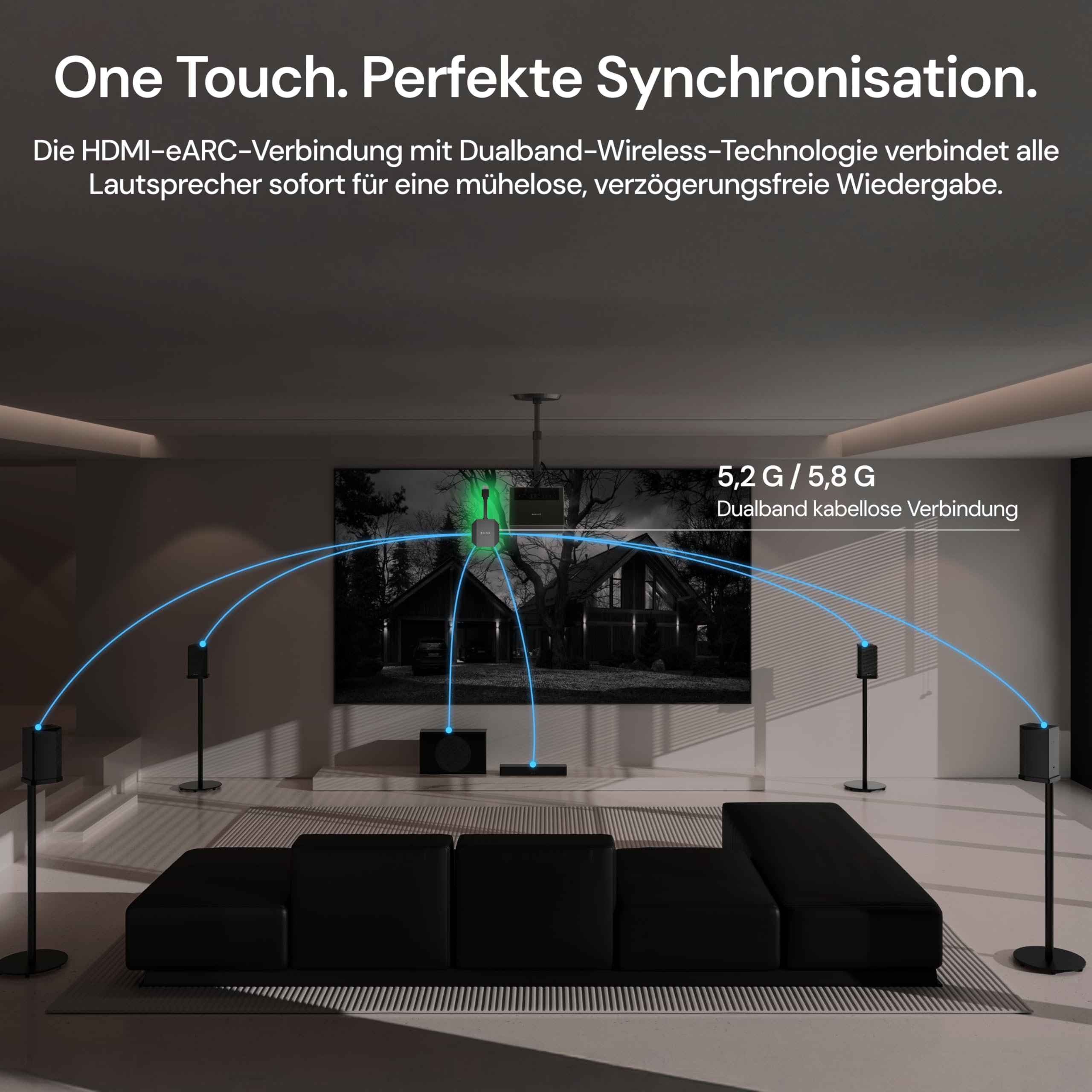 Valerion ThunderBeat 5.1.2 Kabelloses Dolby Atmos Heimkino-System 840W