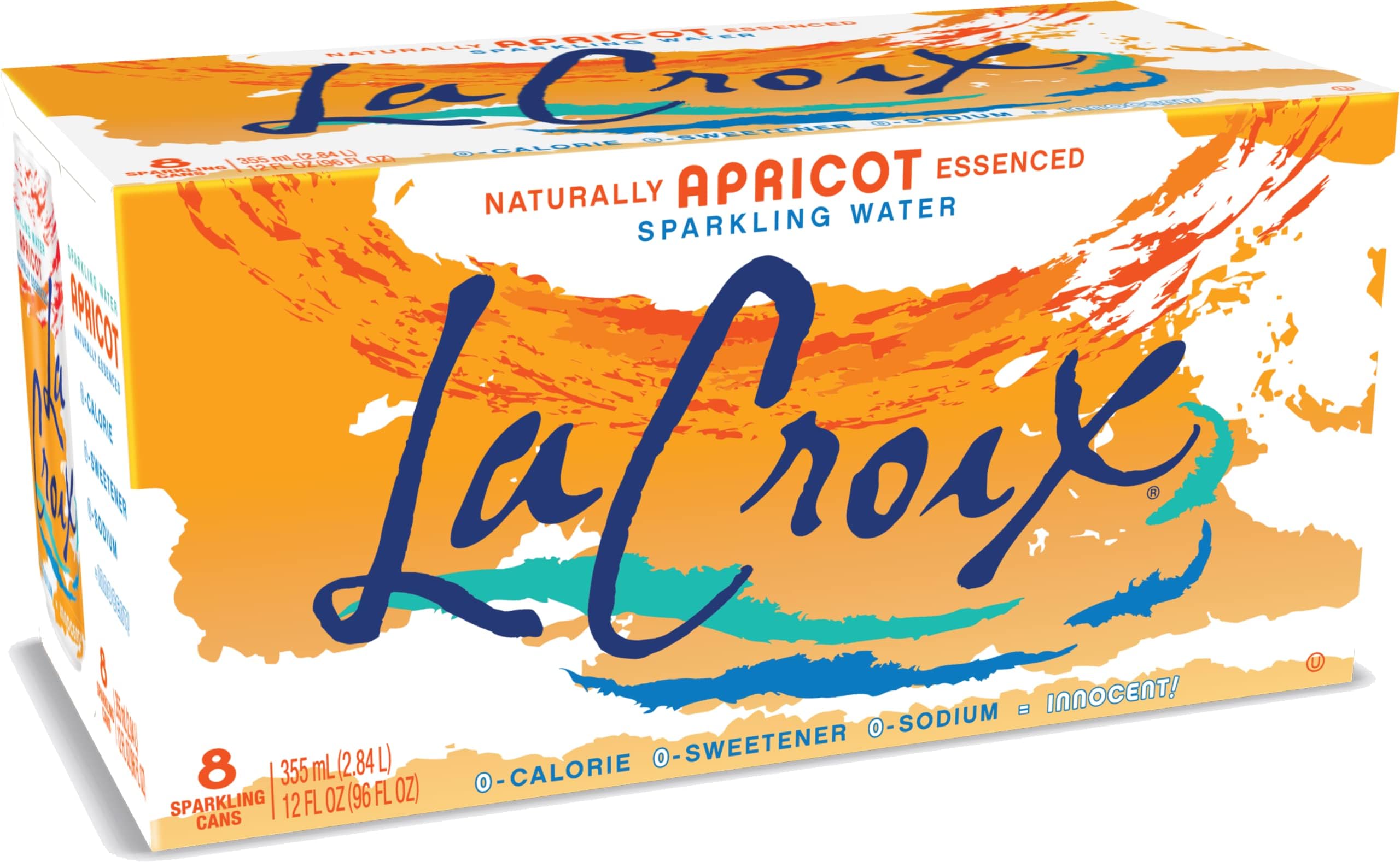 Sparkling Water, Apricot, 12 Fl Oz (pack of 8)