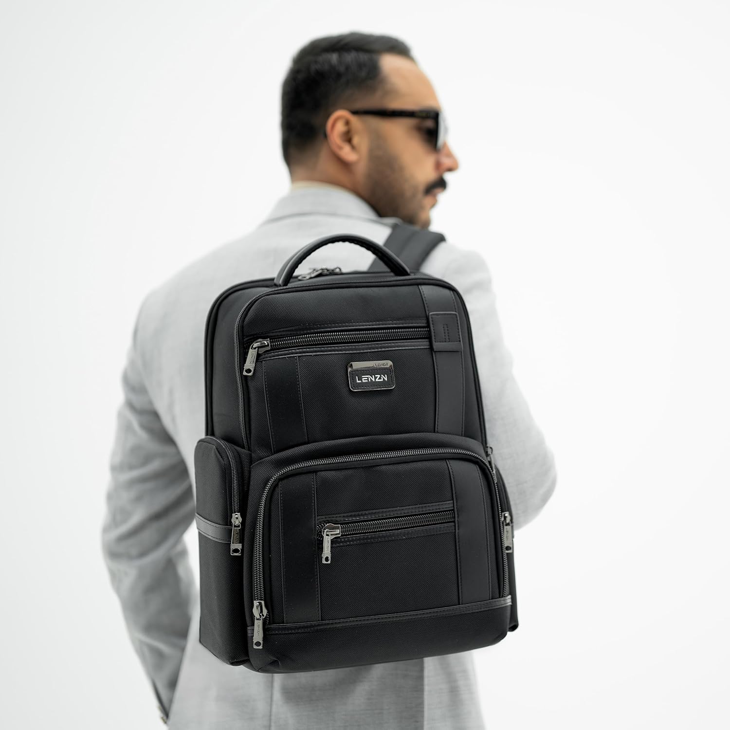 Laptop Business Backpack for Men & Women, Work Backpack Fits 15.6 Inch, Premium Qulity Travel Bag with USB Charging Port, Water-Resistant, Durable Nylon, Computer Bookbag with Multiple Pockets - Image 2