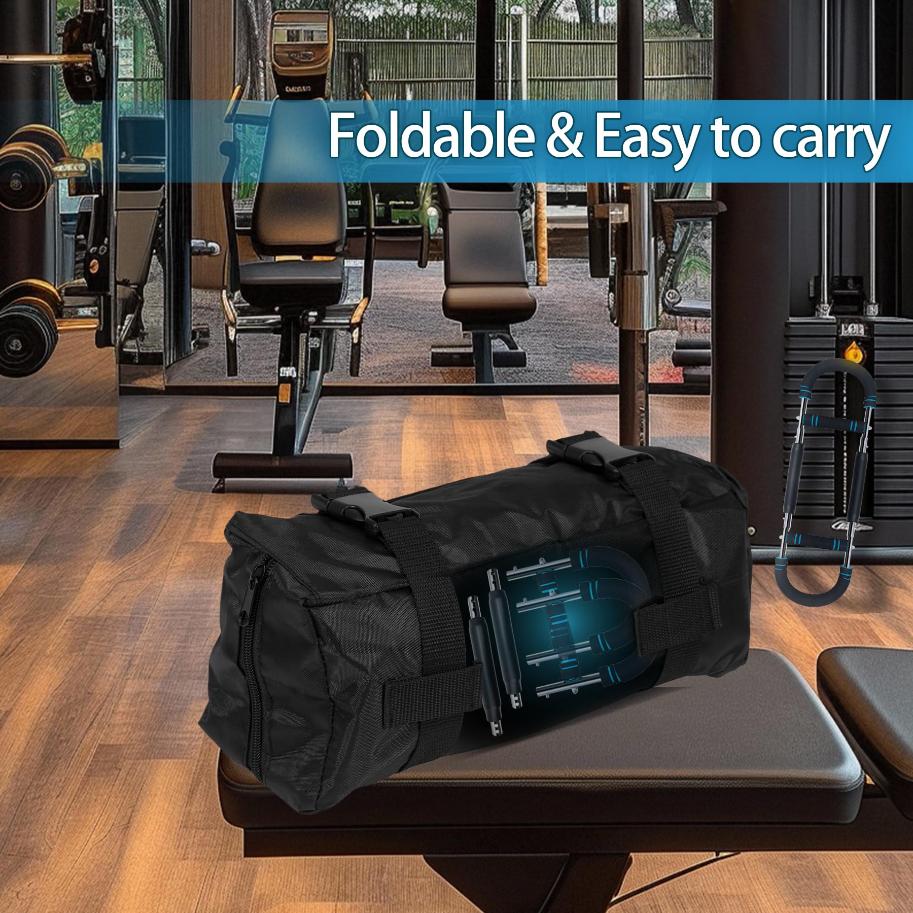 VEEKAY Twister Armtrainer,Attrezzo per Allenamento Del Torace Regolabile Da 30 a 50 Kg,Tricipiti,Spalle,Schiena,Rafforzamento Degli Avambracci,Forza del Braccio Multifunzionale a Forma di U