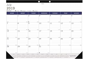 Blueline DuraGlo Monthly Academic Desk Calendar 13-Month July 2019-July 2020