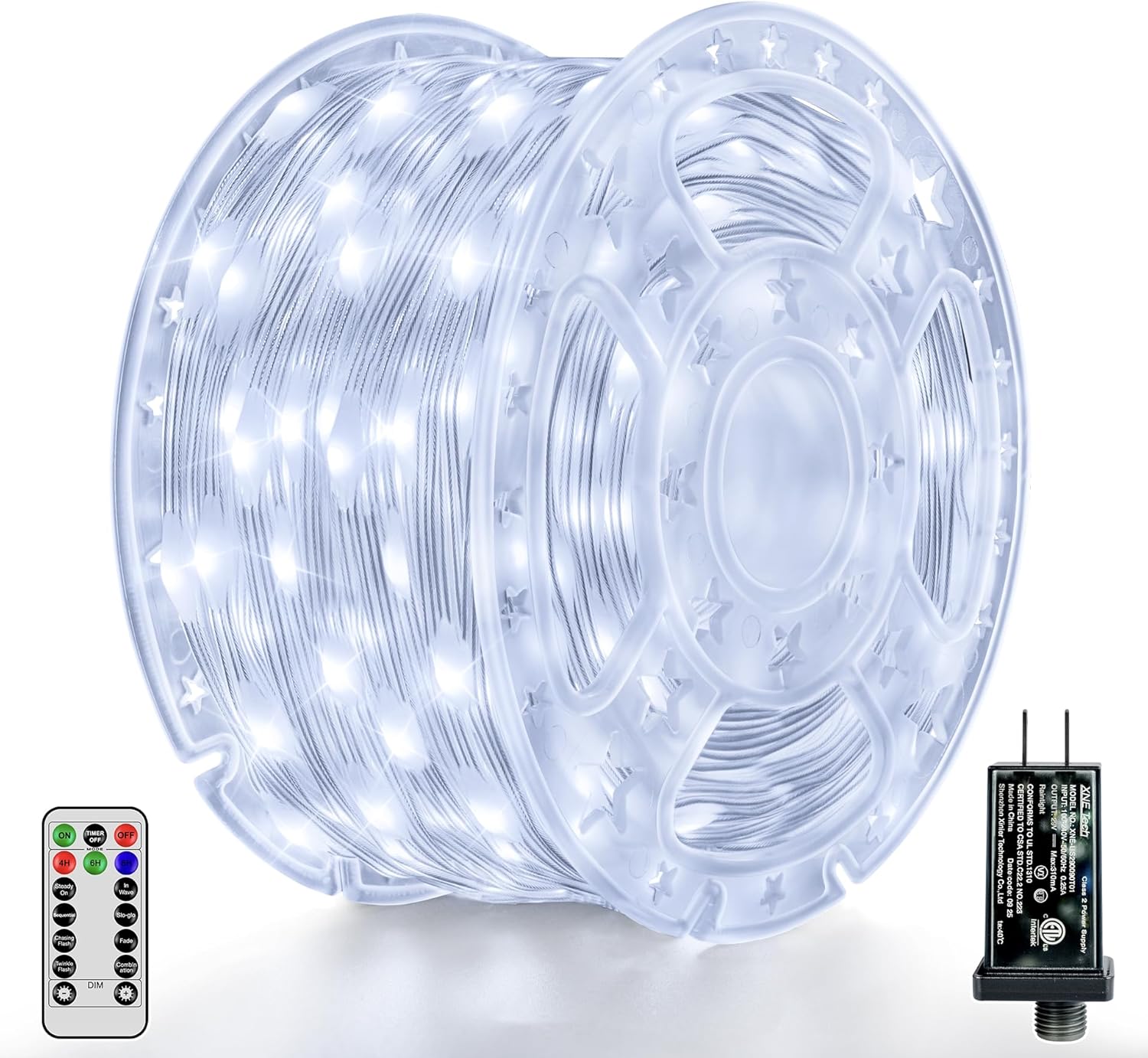 Christmas Lights Cool White, 1000LED 328FT Christmas Tree Lights IP67 Waterproof, Plug in Fairy Lights with Remote 8 Modes Timer, Xmas Light for Outdoor Indoor House Holiday Decor Cool White 1000 LED