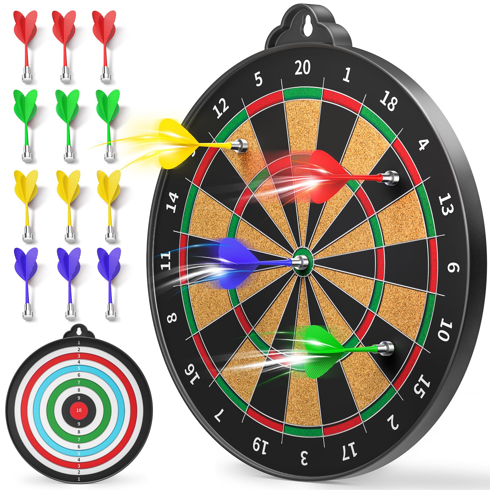 Magnetic Dart Board for Kids Indoor Outdoor Kids Games and Party Games, Christmas Birthday Gifts Toys for Boys Age 3-12
