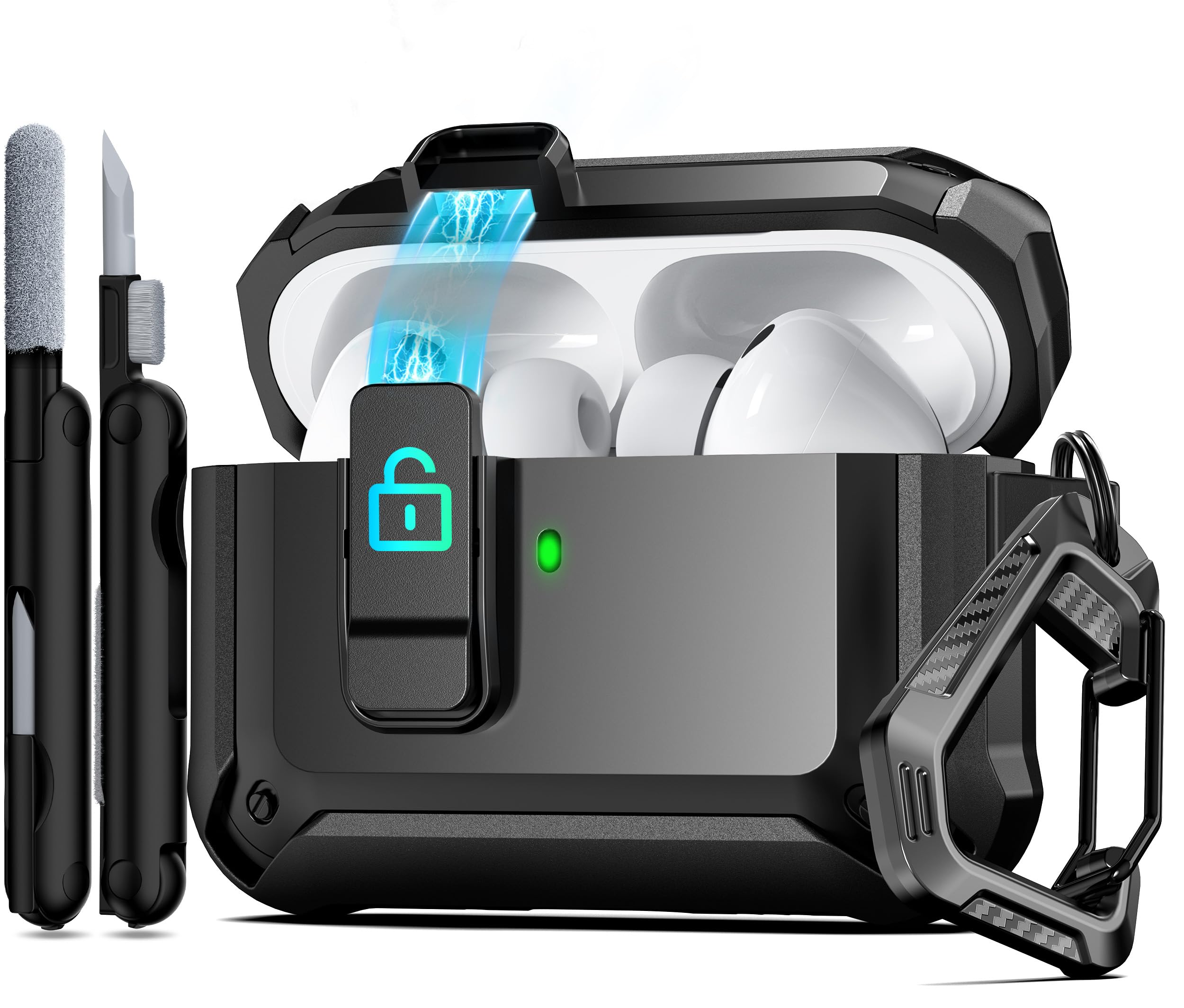 Amazon.com: RFUNGUANGO AirPods Pro 3 Case (2025) with Safety Lock