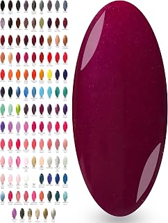 NYK1 Red Plum Gel Polish 10ml (Clarette) LUXURY LED/UV Gel Nail Polish Nail Art For Professional Manicure & Pedicure - SALON QUALITY Gel Nail Polishes For Home Gel Nail Varnish Set UV Nail Polish