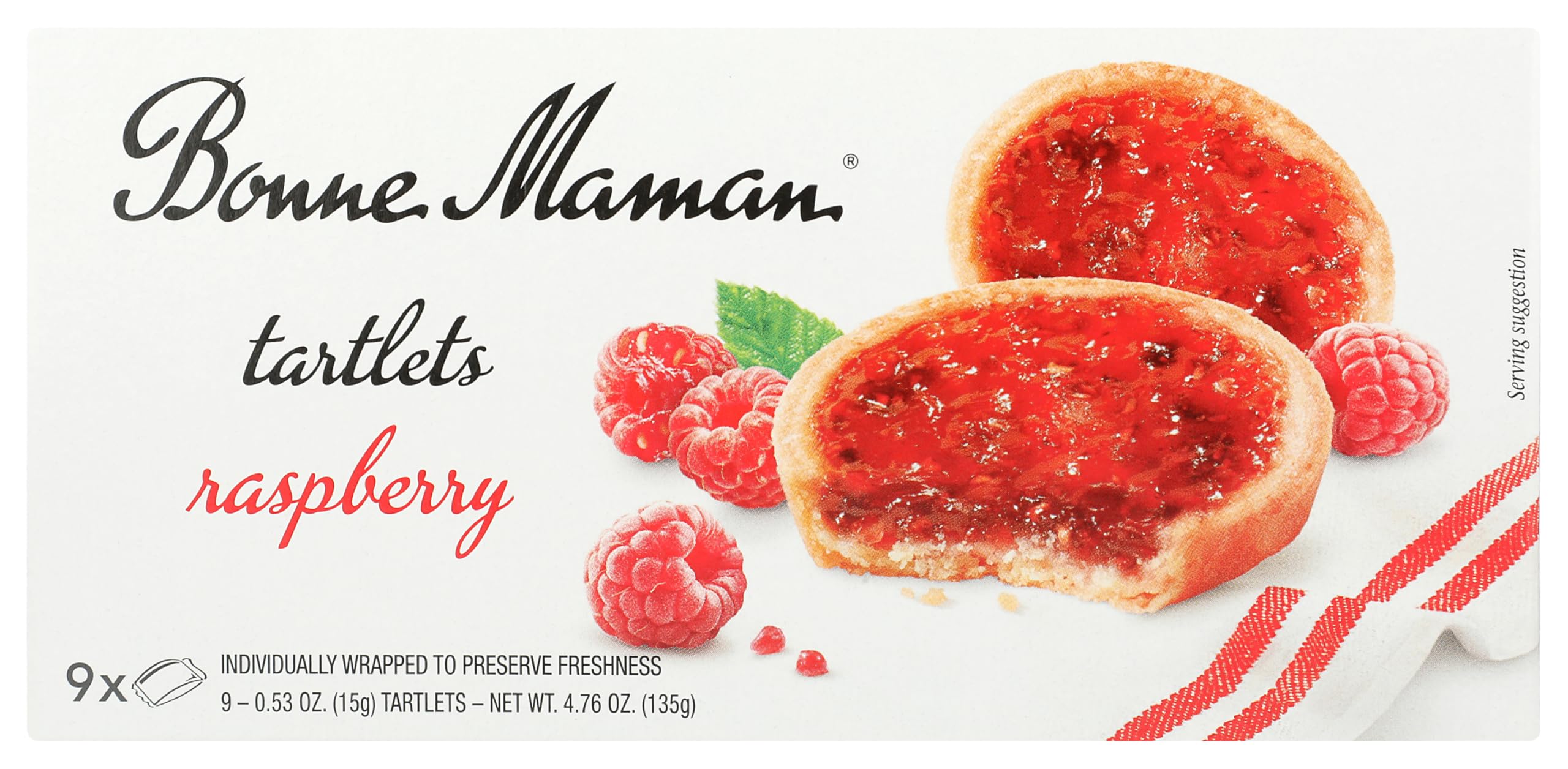 Bonne Maman Raspberry Tartlets, 4.41 oz (Pack of 1)