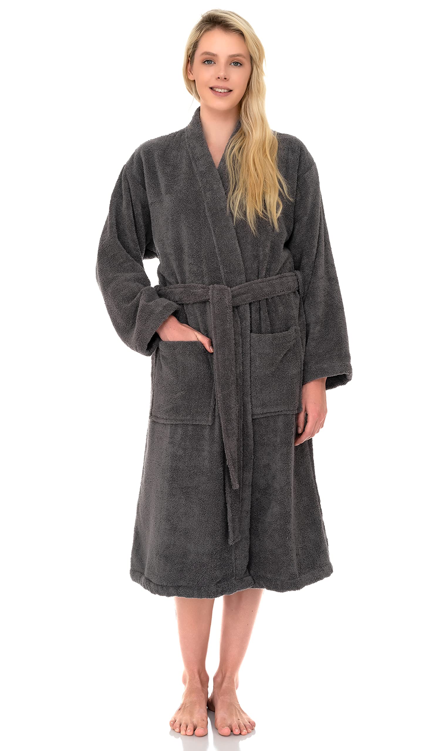TowelSelections Womens Robe Cotton Luxury Bathrobe for Women Soft Terry Cloth Towel Robes for Women XS to XXL