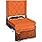 Sheenive Stadium Seats for Bleachers with Back Support, Bleacher Seats with Backs and Cushion Wide, Padded Portable Folding Comfort Stadium Chair with Shoulder Strap, Perfect for Sports Events, Orange