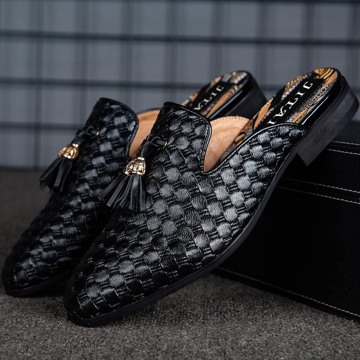 JITAI Men's Mules - Slip-On Loafers, Casual Half Loafers, Backless Sandals - Image 5