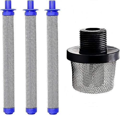 Juego de filtros de repuesto para filtros rociadores de pintura Graco, incluye 1 paquete 288716 de rosca de filtro de entrada de 34 pulgadas y 3