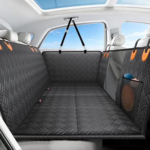PROZAR Dog Car Seat Cover for Back Seat, Hard Bottom