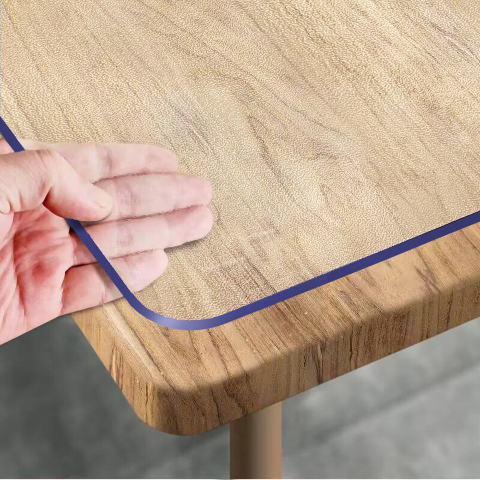 Royhom Copritavolo Trasparente 100 x 200 cm, 1.5 mm Spessore Pellicola Trasparente per Tavolo, Proteggi Tavolo Impermeabile, ​​Copritavolo Moderno Matt per Scrivania, Tavolino