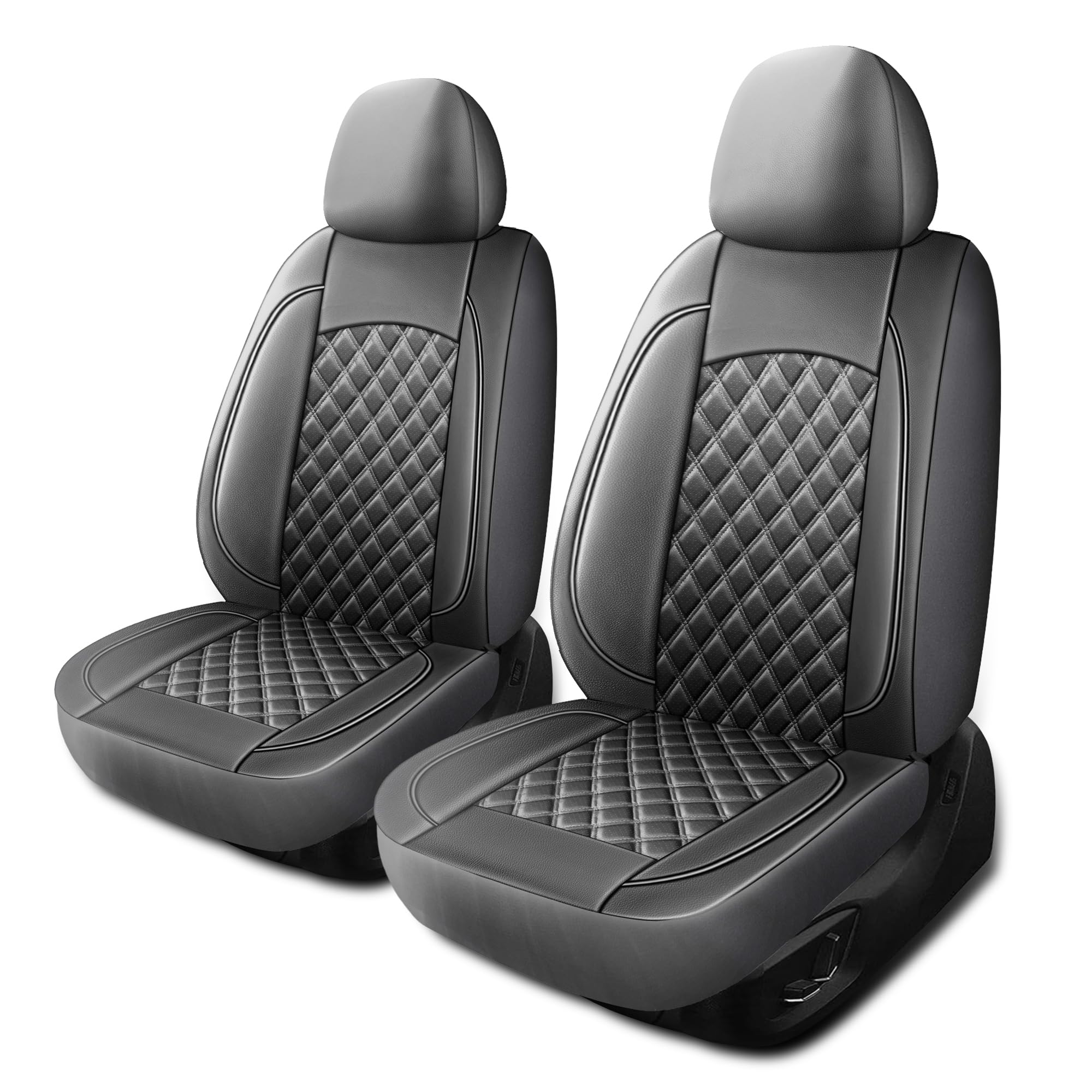 HChengkikz Leather Car Seat Covers, Breathable and Waterproof Napa Leather Automotive Seat Cover, Universal Interior for Cars,Sedans, SUVs, Vans,