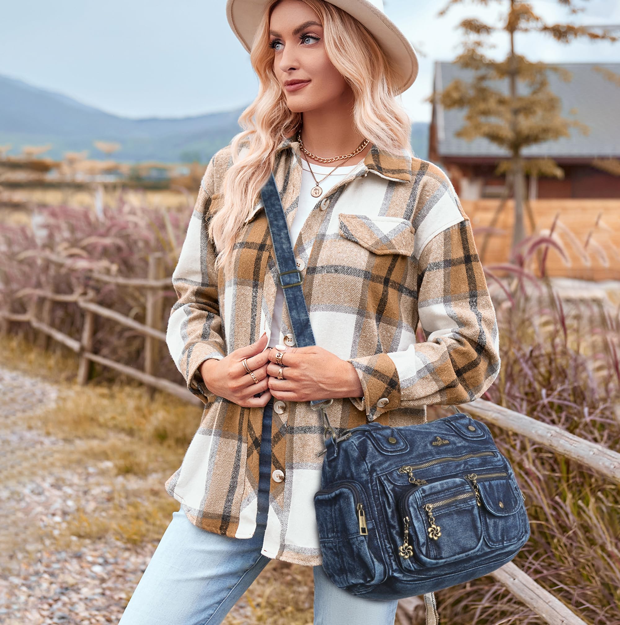 Angel Kiss Grande borsa da donna multi tasca Hobo borsa da donna tote borsa a tracolla in pelle morbida