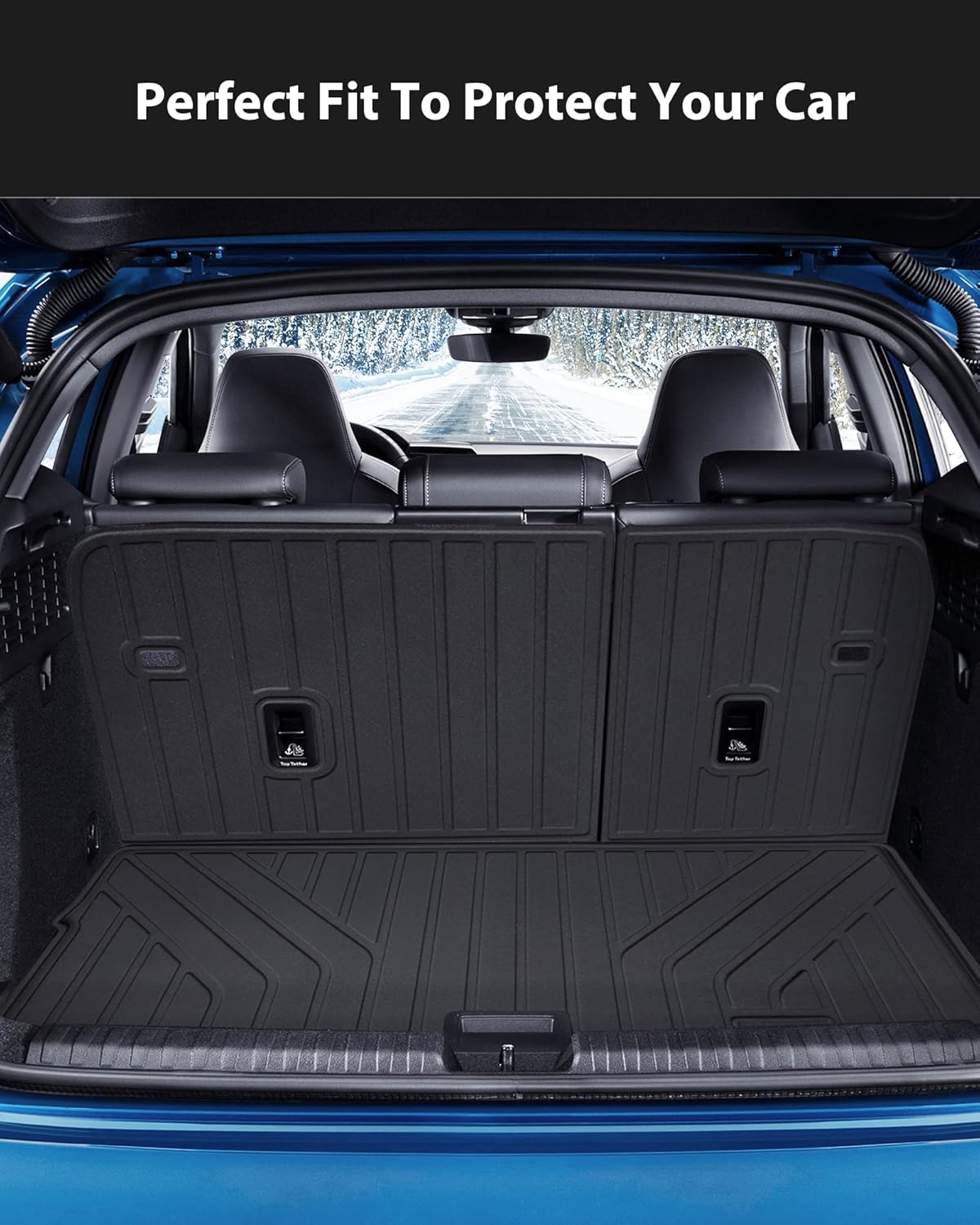 Floor Liners for 2025 Chevy Equinox Fuel Version (Non EV) with Cargo Liners & Backrest Mat,TPE All Weather Protection Car Floor Mats with Trunk Mat Covering The Backrest