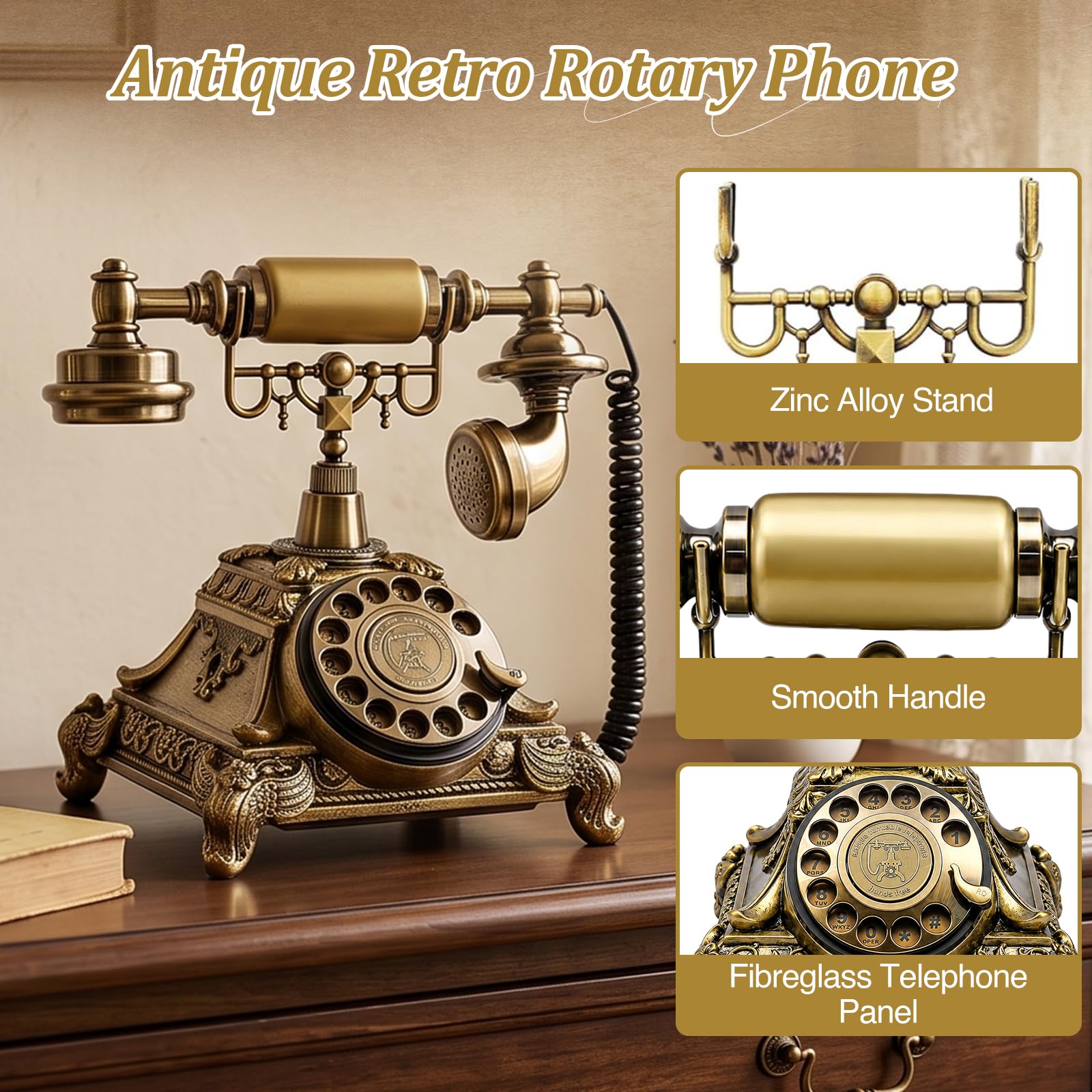 Livre d'or audio, messages d'enregistrement téléphonique, téléphone rétro pour livre d'or de mariage alternatif, messages audio pour les invités pour mariages, banquets et fêtes