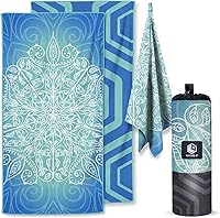 Vista 29 de VENTURE 4TH Toalla de playa de microfibra: secado rápido, compacta, libre de arena, absorbente, a prueba de arena y ligera - Perfecta para Turtle Bay