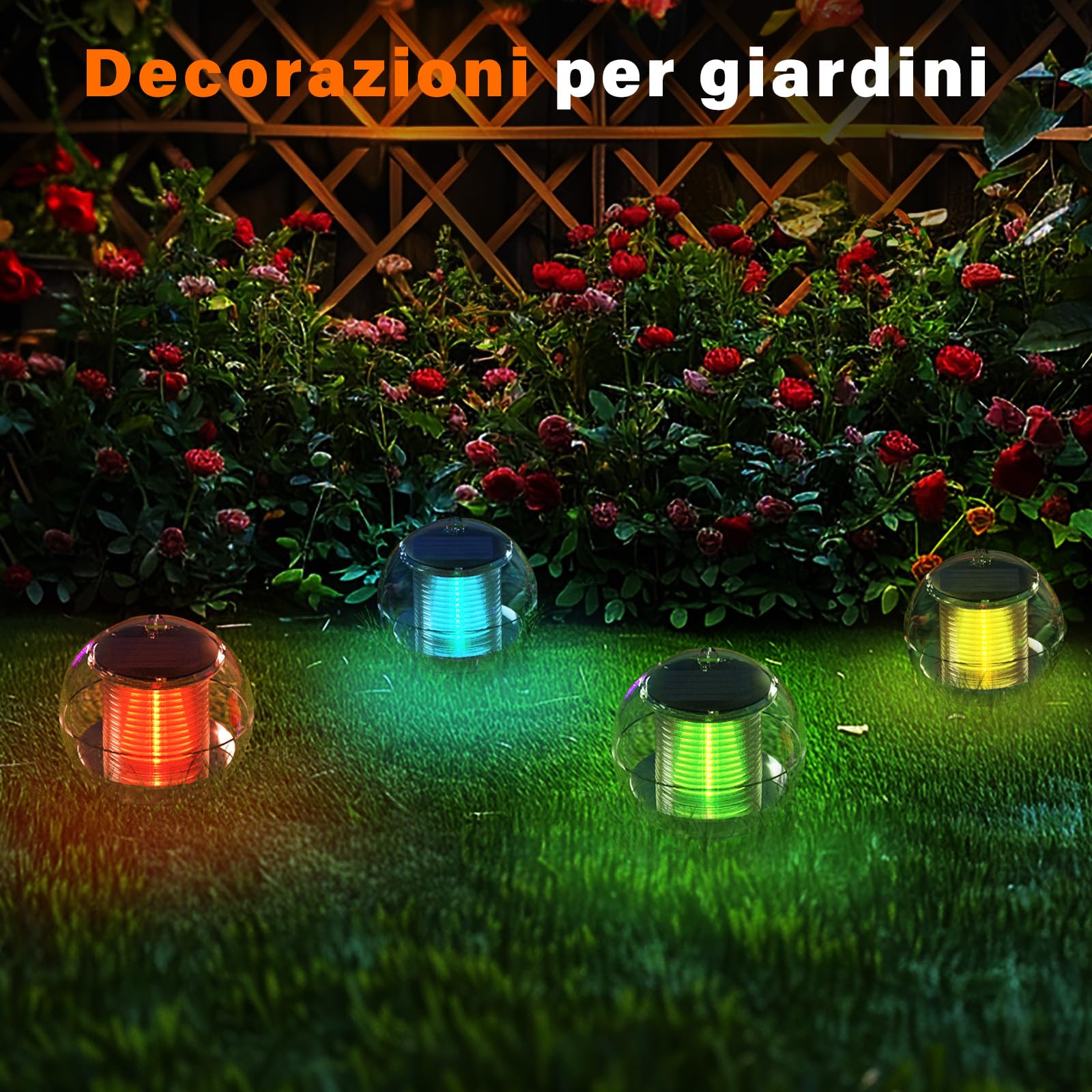 Luci Galleggianti Solari Per Piscina - 7 Colori, Impermeabili, Per Decorazione Esterna E Feste - Foto 6
