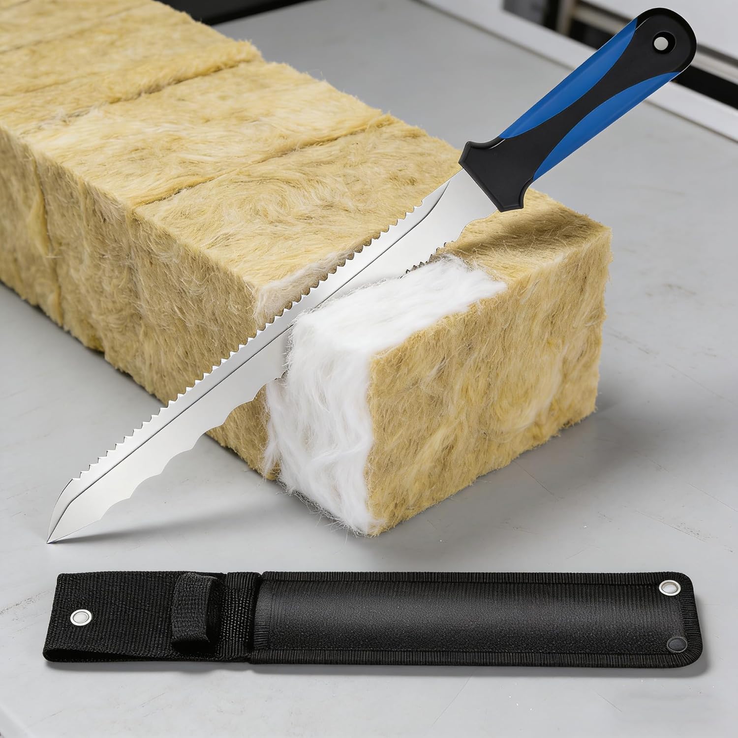 Insulation Knife - Sod Cutter Knife:11.10 Stainless Steel Blade Sharp, Double Side sharp for Insulation material garden sod cutting, foam cutting