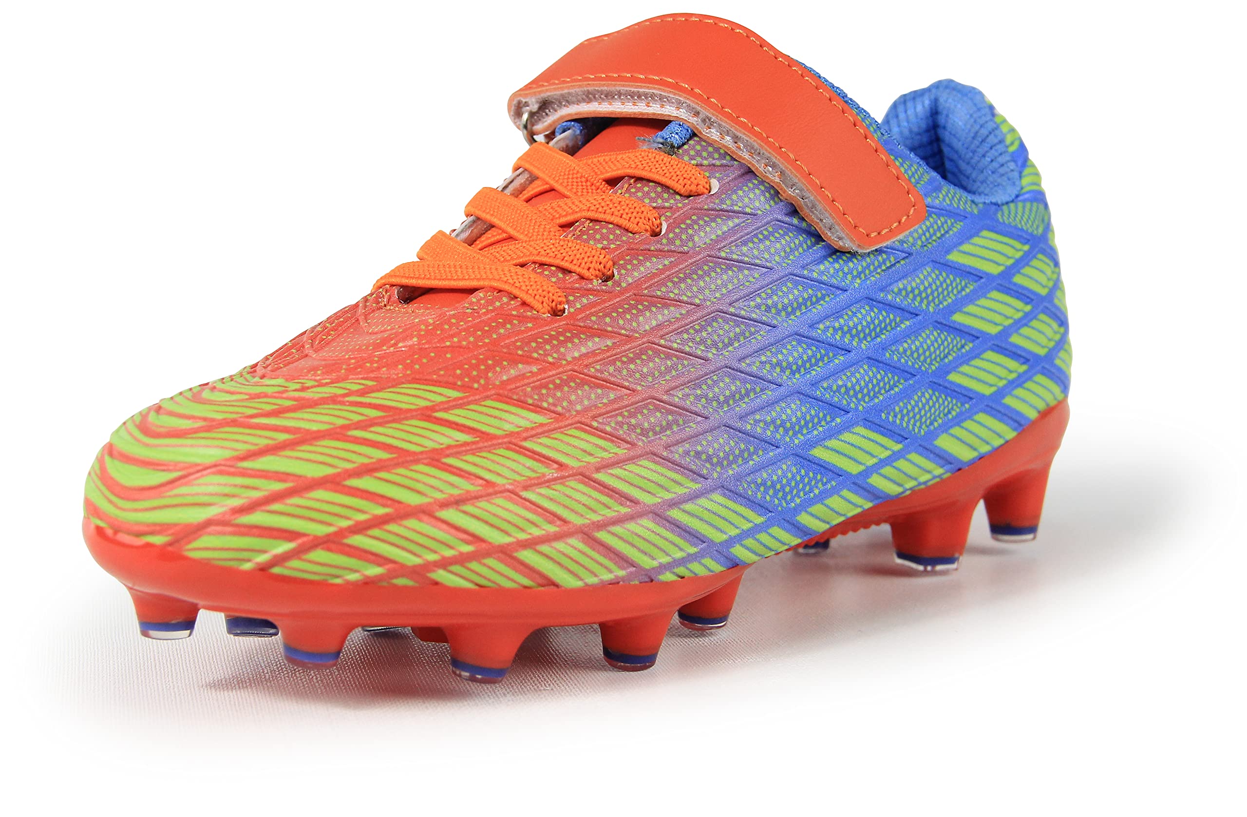 Sooneeya Kid's Firm Ground Soccer Cleats Boys and Girls Turf Athletic Football Shoes Muti-Color Size 12 M US Little Kid