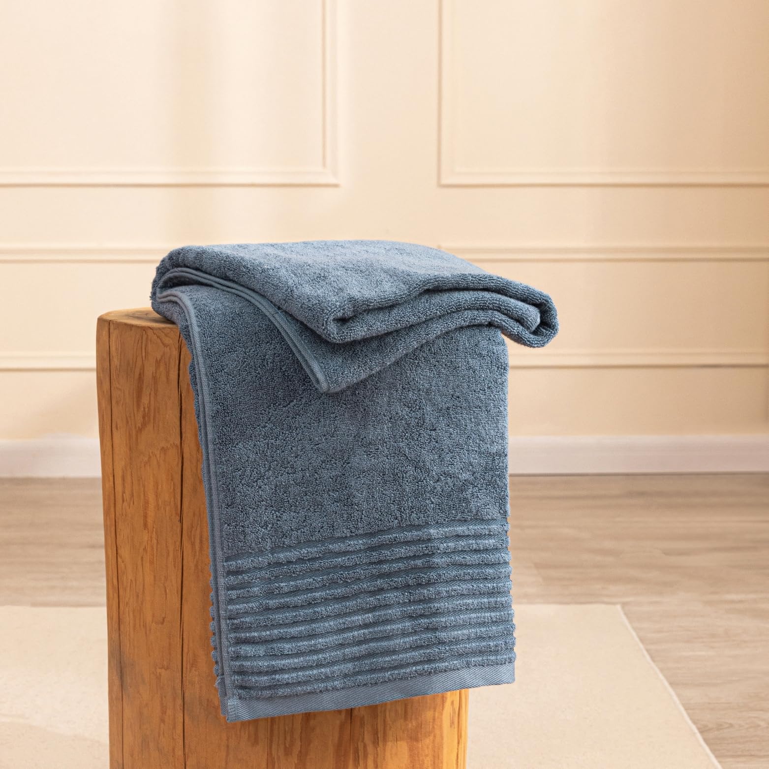 Toalla de baño de Lujo 100% bambú, 90 x 180 cm, bambú Natural, Altamente Absorbente, de Secado rápido e hipoalergénica (Eclipse Navy)