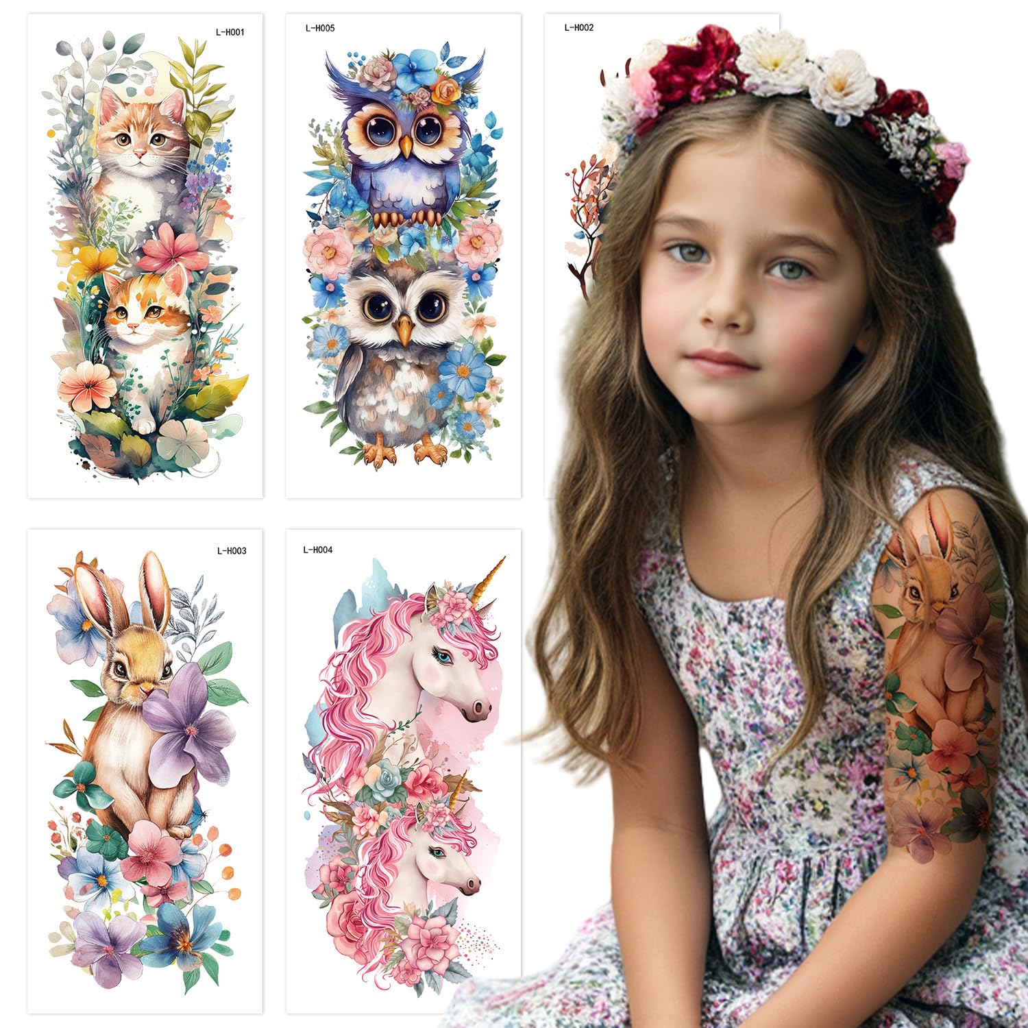 Amazon.com : Joyfulglam Temporary Tattoo Sleeves For Kids Full & Half ...
